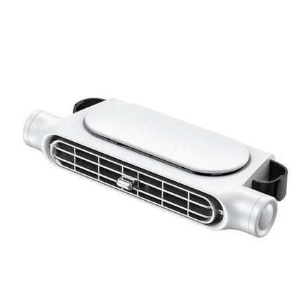 Car Turbine High Wind USB Plug-In Seat Back Fan In-Car Use - white 5V USB-C rear seat clip fan with ABS housing for steady airflow