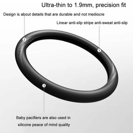 BEN.JACK Car Anti Slip Steering Wheel Cover for Everyday Grip ultra-thin 1.9mm liquid silicone anti-slip anti-sweat linear pattern precision fit