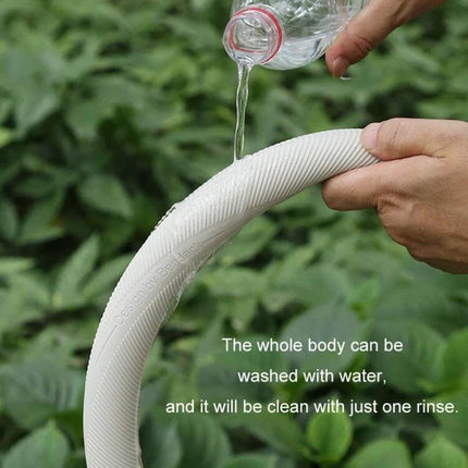 BEN.JACK Car Anti Slip Steering Wheel Cover for Everyday Grip - white ultra-thin silicone cover showing water rinse and anti-sweat linear texture