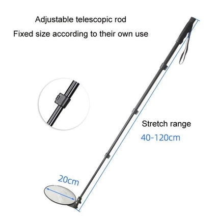 Telescopic Mirror for Security Checks in Everyday Situations adjustable 40-120cm inspection rod with 20cm mirror