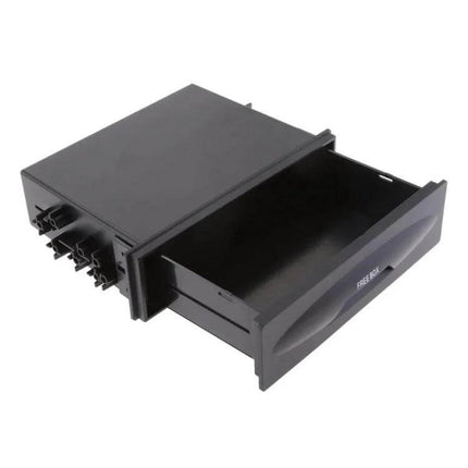 Car Audio Storage Box Cup Holder With Double Layer black plastic single-disc drawer organizer for vehicle audio installations