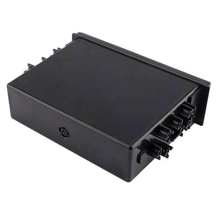 Car Audio Storage Box Cup Holder With Double Layer black plastic double-layer car audio storage box and cup holder