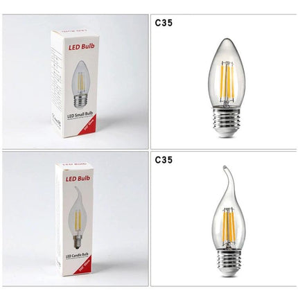 Vintage LED Chandelier Lights for Home Atmosphere Settings - C35 anti-flicker LED candle and small bulbs for vintage chandelier use