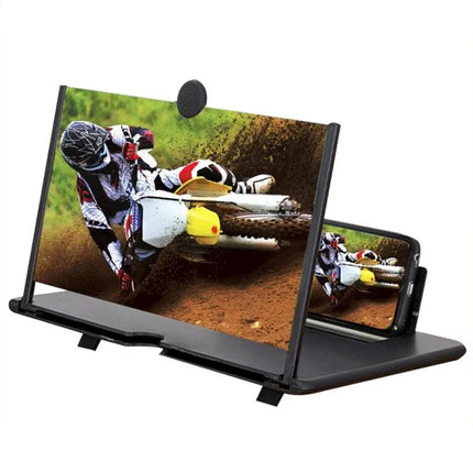 14-Inch Pull-Out Folding Phone Screen Magnifier with Anti-Blue Light showing smartphone and magnified screen for movies and gaming