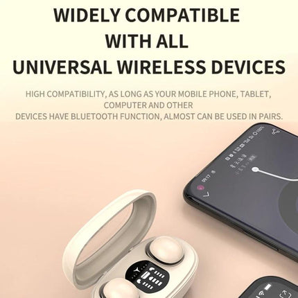 Compact Mini Wireless Earbuds For Commuting And Sleep shown with open charging case and smartphone, ideal for stable calls and sleep