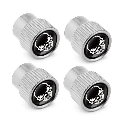 Skeleton Aluminum Valve Cap Set 4 Piece for Car Tires