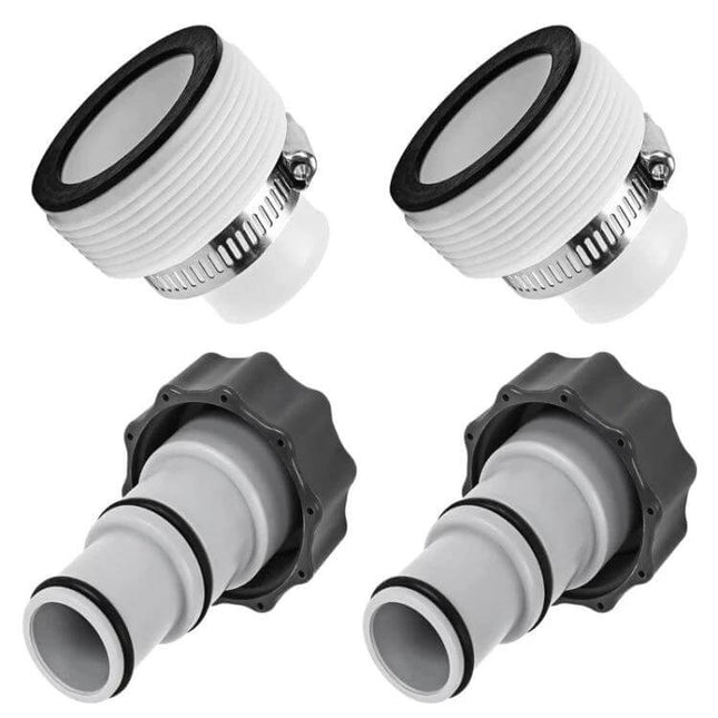 Pool Hose Adapter With Internal Thread For Filter Connection - white plastic adapter with rubber gasket and clamp for pool filter hoses