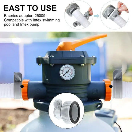 Type B Hose Adapter For Above Ground Pools 1.25 To 1.5 Inch
