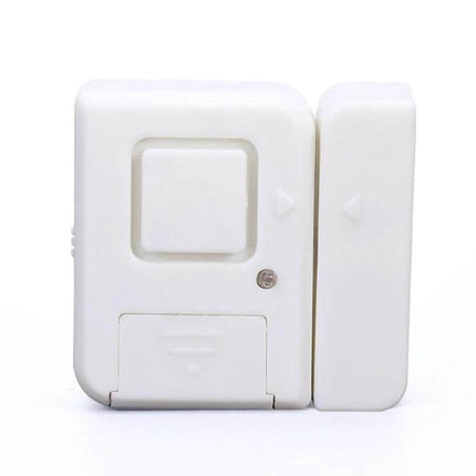 Wireless Magnetic Door and Window Alarm for Home Security - compact white wireless magnetic alarm for doors and windows, easy frame-mounted intrusion alert