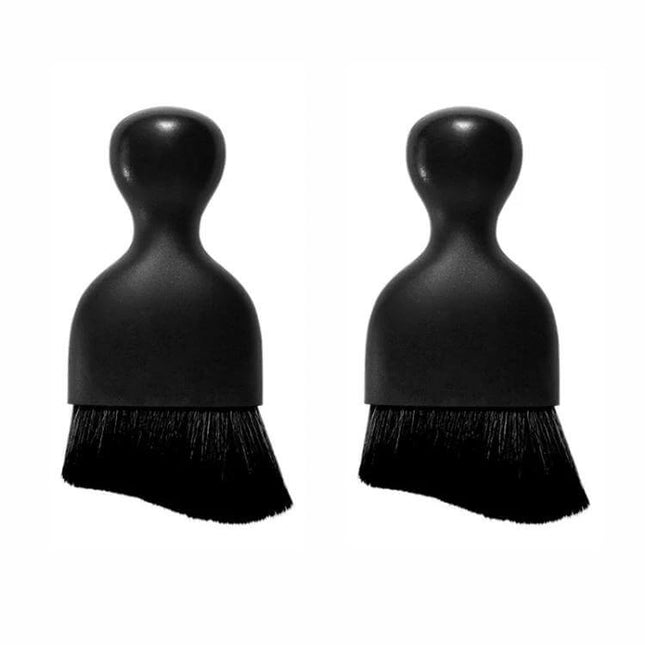 Car Interior Cleaning Brush Set for Air Vents and Gaps - compact black man-made fiber brushes for vents and crevices, wet or dry safe, scratch-free cleaning