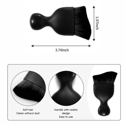 Car Interior Cleaning Brush Set for Air Vents and Gaps shown with compact black ergonomic handle and fine man-made fiber bristles for vents and crevices
