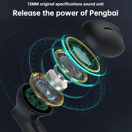 Lenovo Wireless Earbuds For Commuting Workouts And Gaming showing exploded drivers and 13mm sound unit diagram