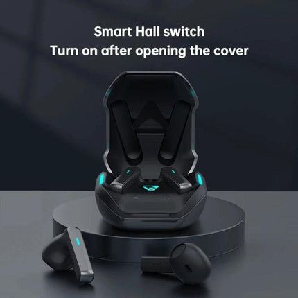Lenovo Wireless Earbuds For Commuting Workouts And Gaming with open charging case showing Smart Hall switch and earbuds