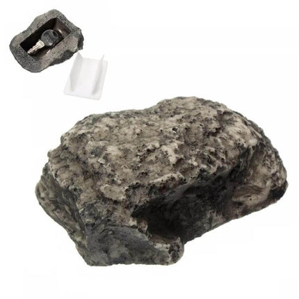 Simulated Pine Nut Stone Key Box for Hiding Essentials discreet faux rock key holder for gardens, durable ABS resin with hidden compartment