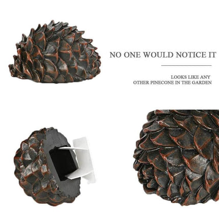 Simulated Pine Nut Stone Key Box for Hiding Essentials - realistic resin pinecone key hideaway for backyard, durable ABS construction, discreet outdoor storage