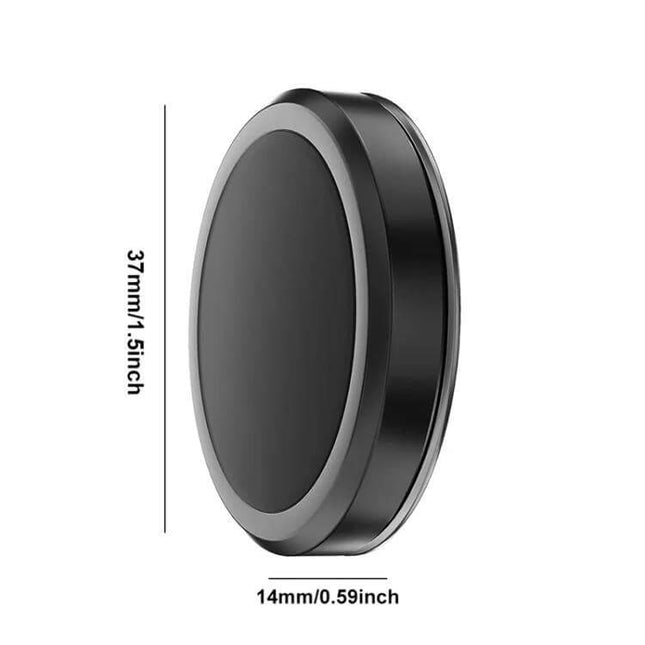 Zero Gravity Steering Wheel Phone Mount Magnetic Holder for Navigation - compact 37mm aluminum alloy magnetic phone mount, slim 14mm profile