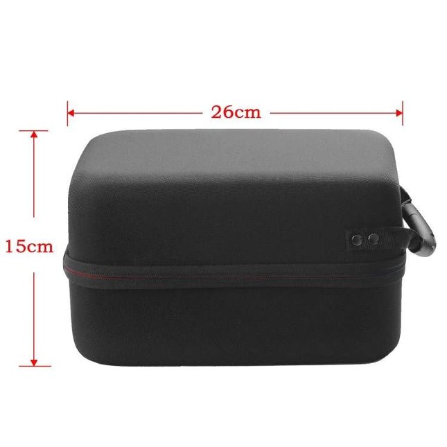 Portable Hard Shell Storage Bag for Samsung Freestyle Projector - black hard shell travel case 26cm x 15cm with zipper and carabiner