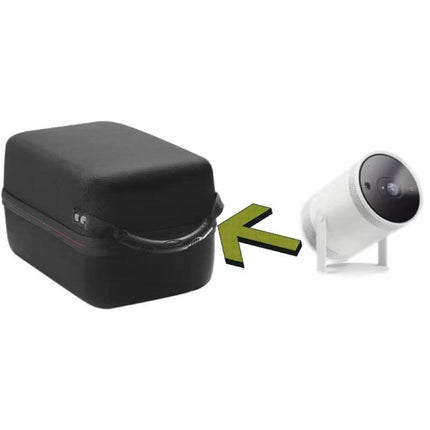 Portable Hard Shell Storage Bag for Samsung Freestyle Projector - black protective travel case with handle