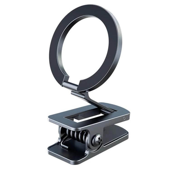 Car Magnetic Phone Holder Clip Stand For Hands-Free Travel - compact alloy folding clip mount for car dash, desk or travel