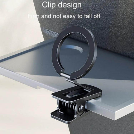 Car Magnetic Phone Holder Clip Stand For Hands-Free Travel compact folding alloy clip mounted on desk edge for navigation and media viewing