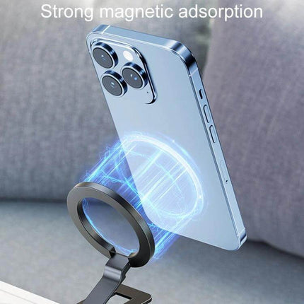 Car Magnetic Phone Holder Clip Stand For Hands-Free Travel – compact alloy clip stand with strong magnetic adsorption holding phone at desk or car dash