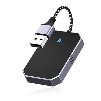 CarPlay Box Wired To Wireless Bluetooth Adapter For Android And iOS sleek aluminum USB dongle with braided cable for CarPlay wireless conversion