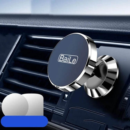 BaiLe Magnetic Car Phone Holder Universal Dashboard Mount compact oxidized aluminum alloy magnetic dashboard phone holder for 4.7–6.7 inch devices