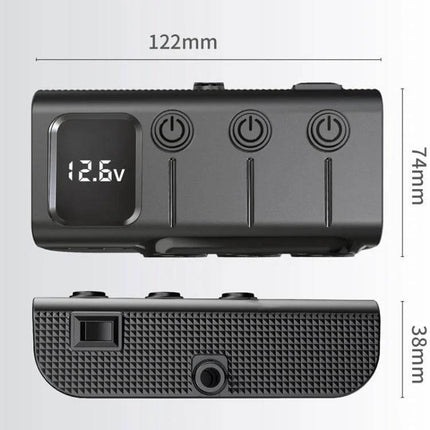 120W Digital Display Car Charger For Everyday On Road Use - compact 3-in-1 cigarette lighter adapter with digital voltage display and three power switches