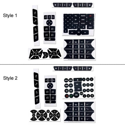 Vinyl Repair Sticker for Mercedes-Benz Air Conditioning Buttons - black adhesive AC button repair set for C-Class W204 and E-Class W212