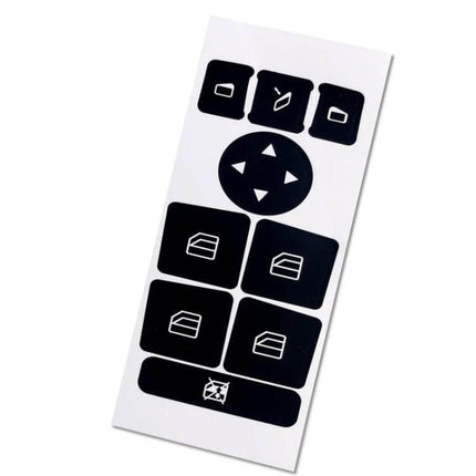 Vinyl Repair Sticker for Mercedes-Benz Air Conditioning Buttons - black icon sheet for C-Class W204 E-Class W212 interior button repair