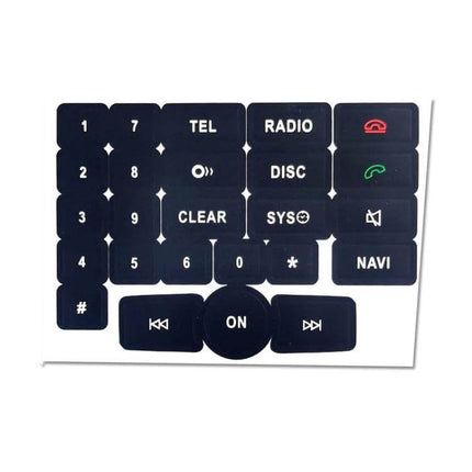 Vinyl Repair Sticker for Mercedes-Benz Air Conditioning Buttons - black AC button decal set for C-Class W204 E-Class W212