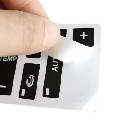 Vinyl Repair Sticker for Mercedes-Benz Air Conditioning Buttons applied to C-Class W204 E-Class W212 AC control button
