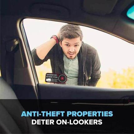 Sentry Mode Warning Sticker for Tesla Model 3, Y, S, and X on car window deterring on-lookers and theft