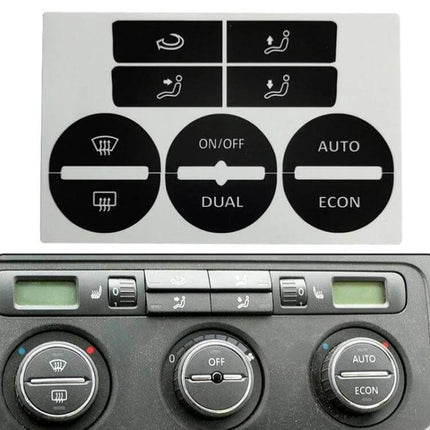 Repair Patch for Volkswagen Golf MK5 Passat AC Controls PVC button overlay kit for worn AC control buttons, easy at-home repair
