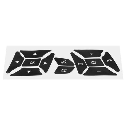 Mercedes-Benz Steering Wheel Button Repair Sticker for Vehicles black PVC set restoring faded steering wheel control icons