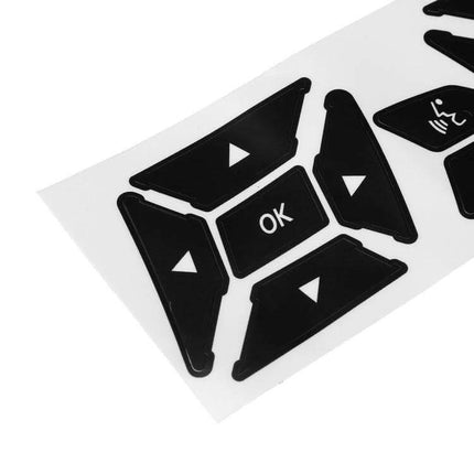 Mercedes-Benz Steering Wheel Button Repair Sticker for Vehicles - black PVC OK and arrow button decals for steering wheel controls