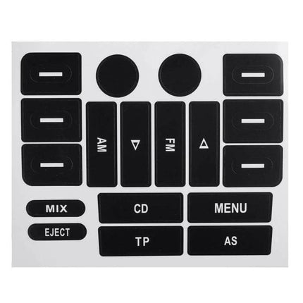 Repair Sticker for Volkswagen Golf MK5 Radio Buttons - black replacement button decals for radio and AC controls