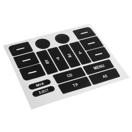 Repair Sticker for Volkswagen Golf MK5 Radio Buttons - black replacement button decals for Golf MK5 and Passat radio controls