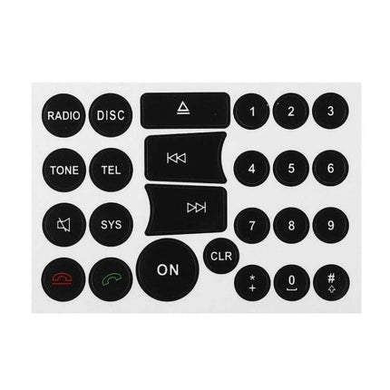 Practical Repair Sticker for Mercedes Benz Radio Buttons black PVC button set for C E GLK W series 2007-2014 restoring faded radio and AC controls
