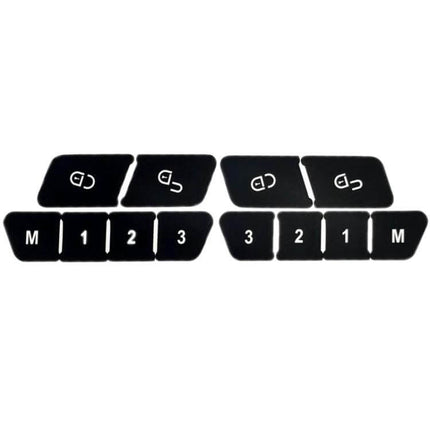 Inner Door Switch Repair Sticker for Mercedes Benz W204 C300 2007-2014 black button decal set for seat memory and lock controls