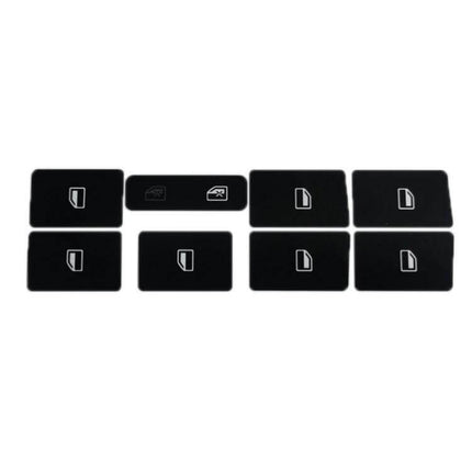Repair Sticker for Audi A4 2004-2008 Window Buttons – black PVC set restoring faded window control icons