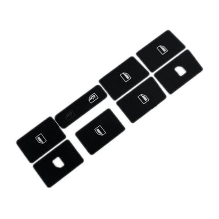 Repair Sticker for Audi A4 2004-2008 Window Buttons - black PVC set restoring worn window control icons