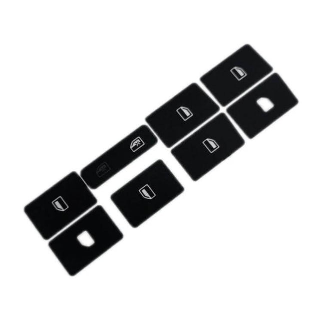 Repair Sticker for Audi A4 2004-2008 Window Buttons - black PVC set restoring worn window control icons