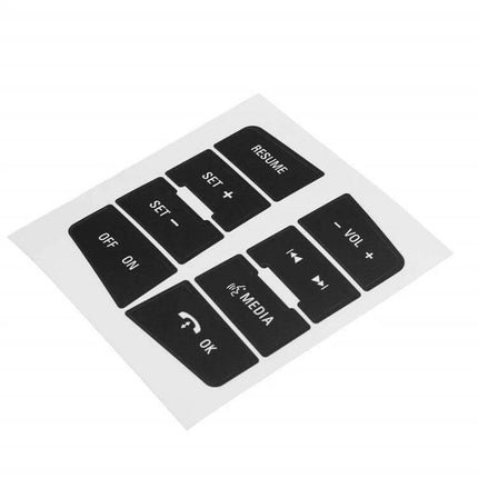 Repair Patch for Ford Focus 2008-2010 Steering Wheel Buttons black PVC replacement set showing cruise, media and volume labels