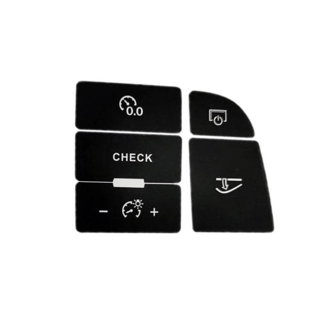 Repair Sticker for Audi A6 and A6L Central Control Buttons - black PVC replacement button decals for dashboard restoration