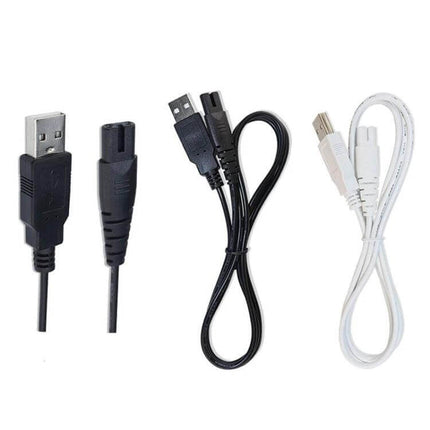 1.25m USB Shaver Charging Cable For Daily Grooming black and white USB charging cords for shavers with pure copper conductor