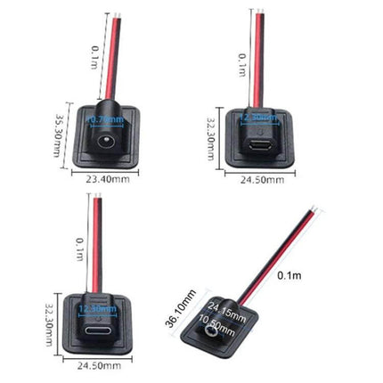 Sewing Wire Charging Cable For Protective Heating Equipment with silicone jacket, nickel-plated interface and copper core for heated clothing
