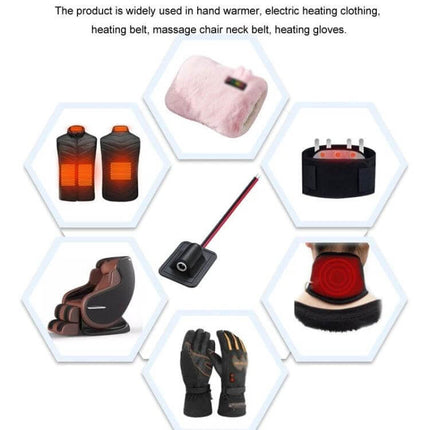 Sewing Wire Charging Cable For Protective Heating Equipment powering hand warmers heated clothing belts massage chair neck wraps and gloves