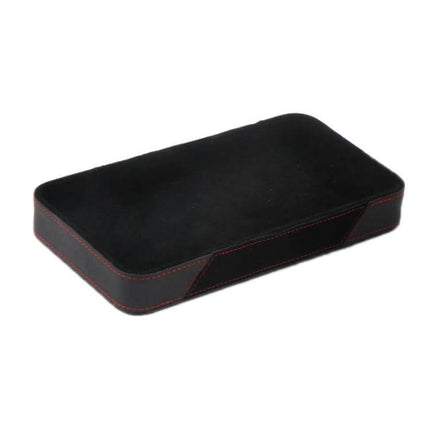 Car Multifunctional Dashboard Armrest Box Water Cup Storage Box Large suede black armrest organizer with red stitching for dashboard and armrest