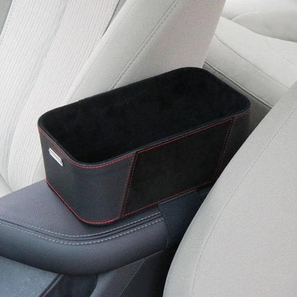 Car Multifunctional Dashboard Armrest Box Water Cup Storage Box Large - black suede armrest organizer for car cup and small item storage
